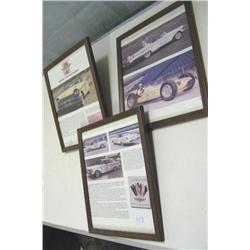 Three Framed Mercury 1957 Advertisments-