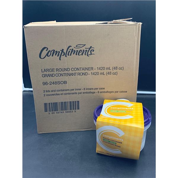 Compliments Large Round Container (2 x 6)