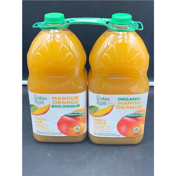 Grown Right Organic Mango Orange Juice (2 x 1.89L)