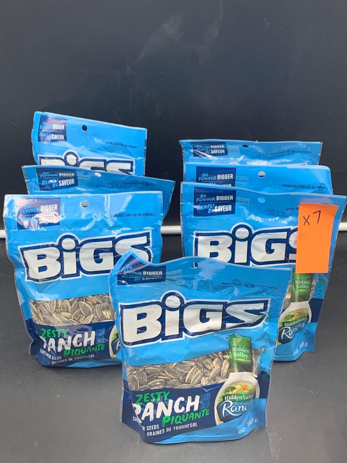 Bigs Zesty Ranch Sunflower Seeds (7 x 140g)
