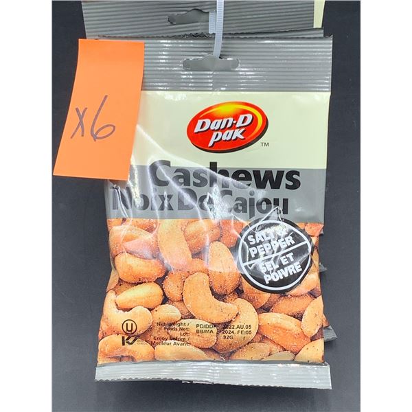 Dan D Pak Cashews- Salt & Pepper Flavour (6 x 92g)