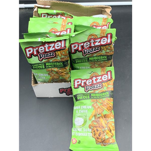 Pretzel Pzazz Seasoned Pretzel Pieces- Sour Cream & Onion (12 x 56g)