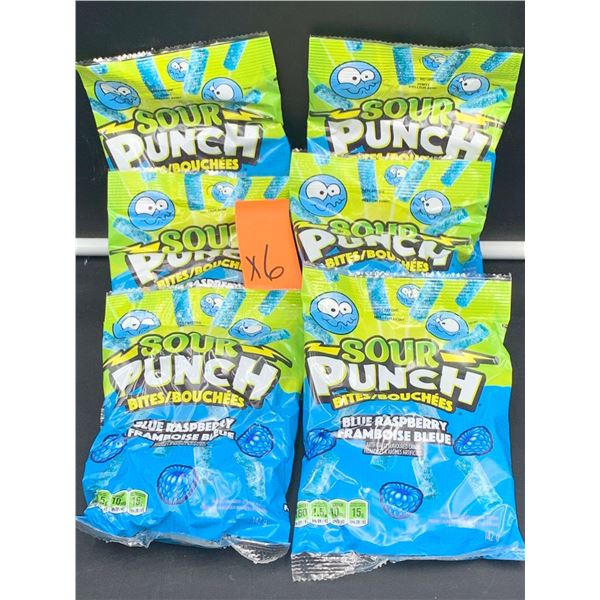 Sour Punch Bites-Blue Raspberry Candy (6 x 142g)