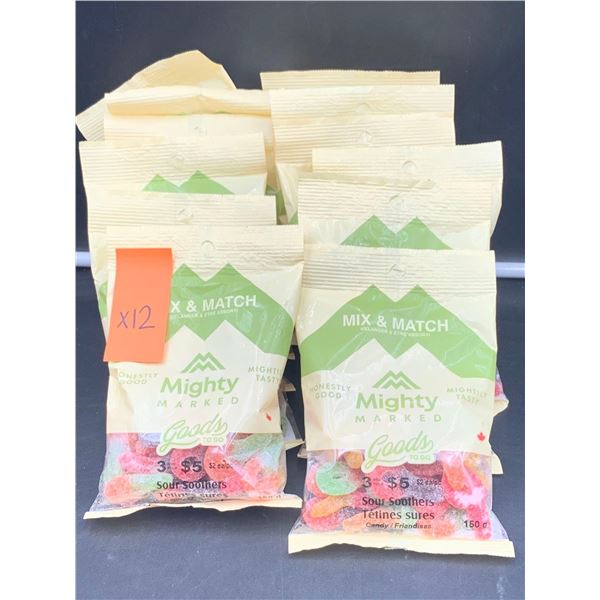Mighty Marked Sour Soothers Candy (12 x 150g)