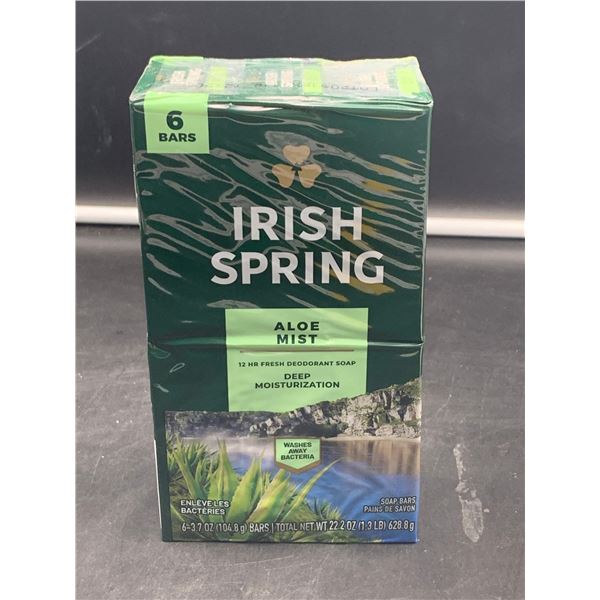 Irish Spring Aloe Mist Bar Soap (6 x 104.8g)