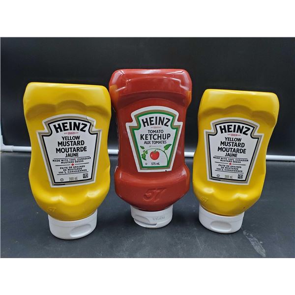 Heinz Ketchup (575ml) and Mustard (2 x 380ml)