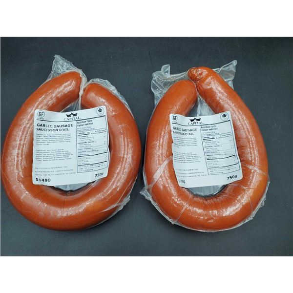 Capital Garlic Sausage - Gluten Free - FROZEN - 2X750g