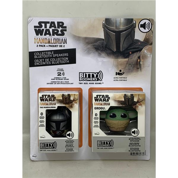NEW Star Wars Mandalorian 2 pack Bitty Boomers Blue tooth Speakers