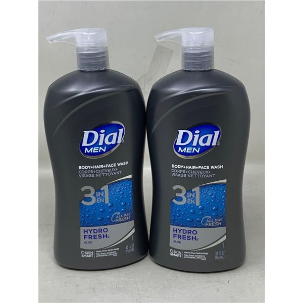 NEW Dial Mens 3 in 1 Hydro Fresh Aloe 32Fl oz x2