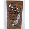 Image 1 : we know you would have been here today if heaven wasn't so far away 6X12 Inches. Made of Pine. Hooks