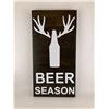 Image 1 : Beer Season (Black) 6X12 Inches. Made of Pine. Hooks on Back