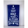 Image 1 : Silent night holy night all is calm all is bright 6X12 Inches. Made of Pine. Hooks on Back