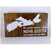 Image 1 : No Matter where I roam Nova Scotia will always be my home (White) 6X12 Inches. Made of Pine. Hooks o