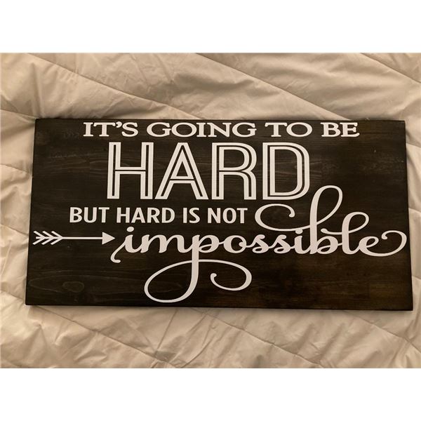 It's going to hard but hard is not impossible 12X24 Inches. Made of Pine. Hooks on Back