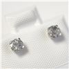 Image 2 : 14K White Gold Canadian Diamond (0.46Ct,I1-3,G-H) Solitaire Stud Earrings appraisal certificate $142