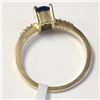 Image 4 : 10K Yellow Gold Blue Sapphire(1ct) Diamond(0.05ct) Ring (~Size 7) appraisal certificate $ 1960.00