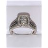 Image 1 : Natural Diamond Round Cut .95 Carat , .925 Silver Ladies Cluster Ring with Certificate Value $2200.0