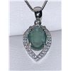 Image 2 : Natural 1.51 Carat Emerald Solitaire Pendant & Chain certificate Value $650.00