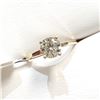 Image 2 : 10K Yellow Gold Moissanite(1ct) Solitaire Brilliant Cut Ring  (~weight 2.2g), Made in Canada, Apprai