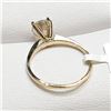 Image 4 : 10K Yellow Gold Moissanite(1ct) Solitaire Brilliant Cut Ring  (~weight 2.2g), Made in Canada, Apprai