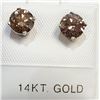 Image 1 : 14K White Gold  Diamonds (1.48Ct, Si1-Si2, Brown) Solitaire Earrings  , Made in Canada, Appraised Re