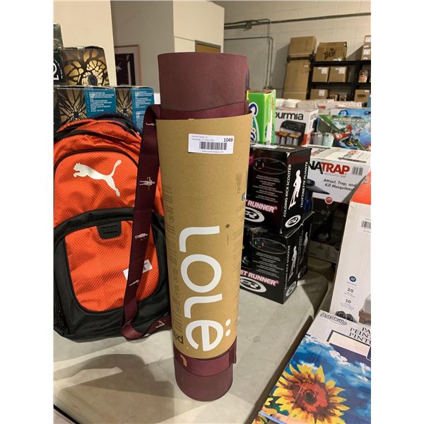 Lole Prima Yoga Mat 2 in 1 Strap Burgandy