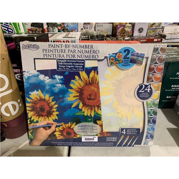 Art Skills Paint by Number 24 paints / 4 brushes. Pack of 2