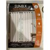 Image 3 : SUNBLK Total Blackout Contains 2 Panels 52"x90"Bradley off white Curtains