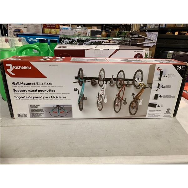Richelieu Wall Mounted Bike  Rack Pivoting Hooks 16pcs
