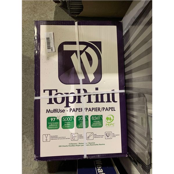 Top Print Multiuse Paper 97 brightness 5000 sheets 8.5x11 letter size 10packs of 500