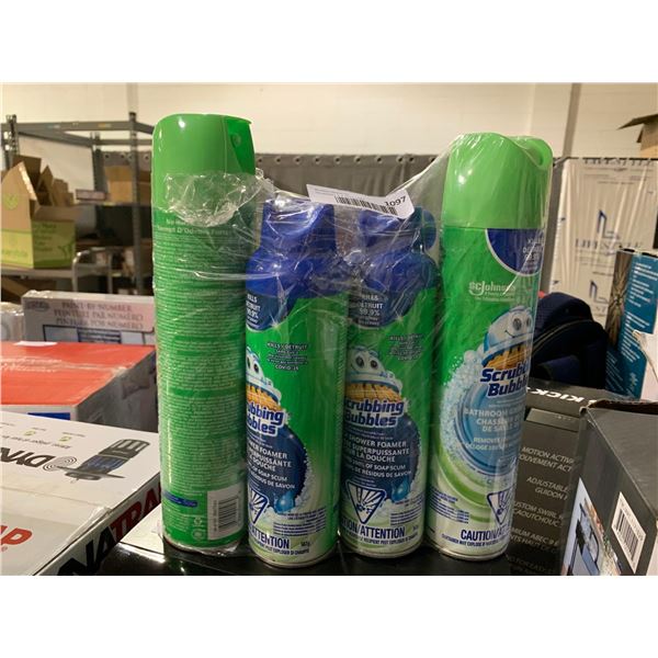 SCJohnson Scrubbing Bubbles Bathroom Grime Fighter and Shower Foamer Lot of 4
