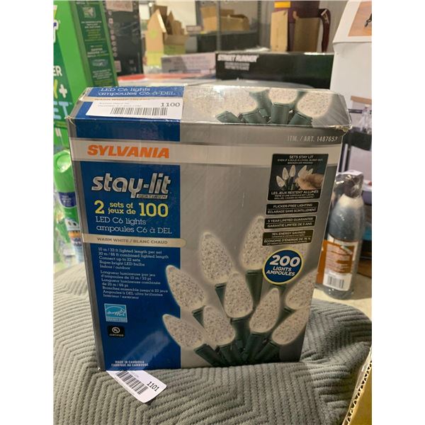 Sylvania Stay-lit 2 set of 100 LED C6 Lights
