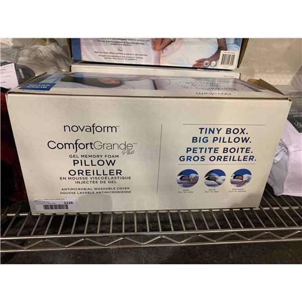 NEW NovaForm Comfort Grande Plus Gel Memory Foam pillow