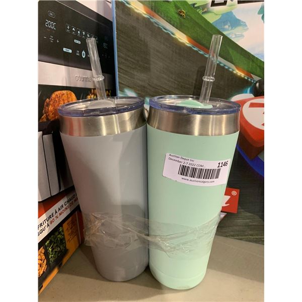 Ello Thermal To Go Cup with Straws Lot of 2