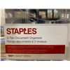 Image 2 : CASE LOT Staples 3 Tier Clear Plastic Organizer 4 Units per Case