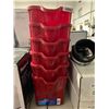 Image 1 : Lot of 6 NEW Red Square Buckets rubbermaid 3.5 Gal