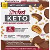 Image 2 : CASE LOT SlimFast KETO Peanut Butter Cup Keto Bomb 12 boxes (14-17g cups/box)