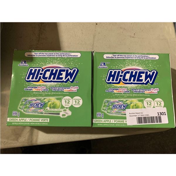 CASE LOT Hi-Chew Fruity Chewy Candy Green Apple 696g x 2 boxes