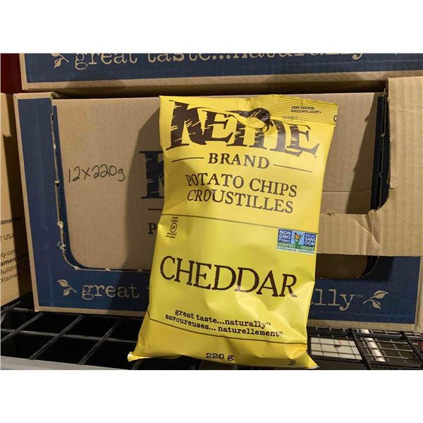 CASE LOT Kettle Brand Potato Chips Cheddar 12 x 220g