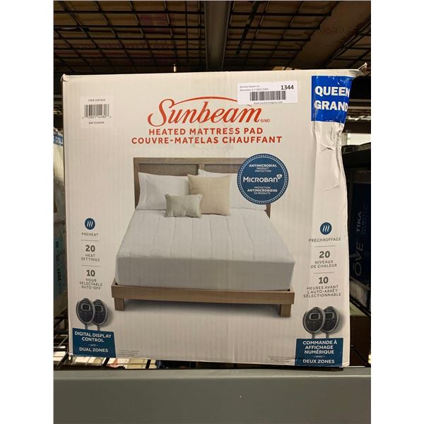 Sunbeam Heated Mattress Pad  preheat / 20 heat settings / 10 hr selectable auto-off Digital display 