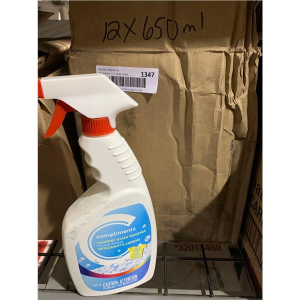 CASE LOT Compliments Laundry Stain Remover Pre wash 2 x 650ml