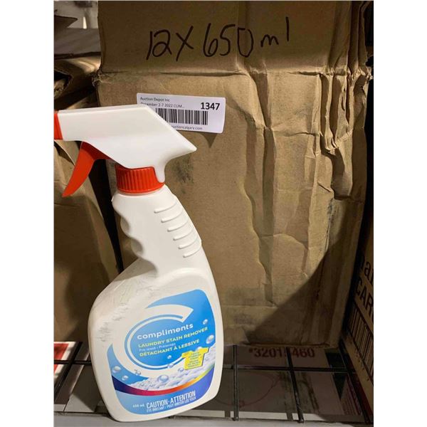 CASE LOT Compliments Laundry Stain Remover Pre wash 2 x 650ml