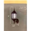 Image 2 : Twin Pack Black Outdoor Wall Mount Lanterns 18" Tall