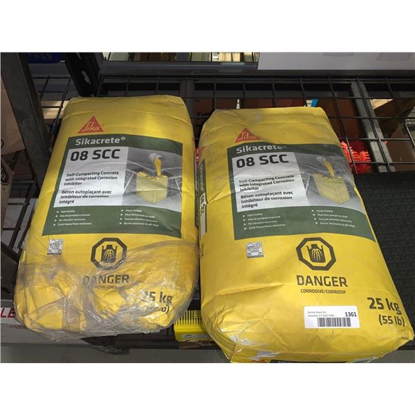 Lot of 2 Bags Sikacrete 08 Scc Self-Compacting Concrete Mix 2x 55Lbs