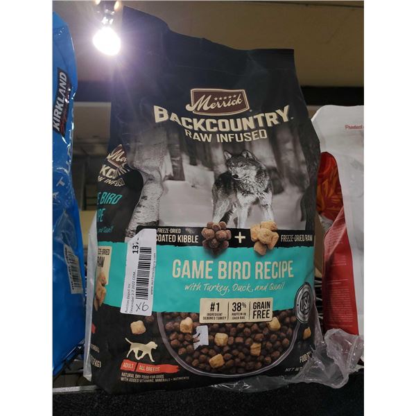 Merrick Back Country Raw Infused Game Bird Recipe - Dog Kibble 6x4Lbs