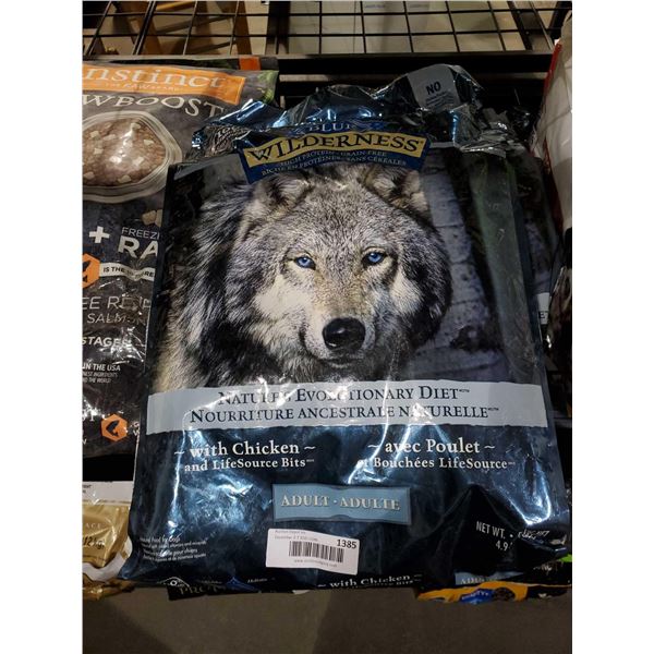Blue Buffalo Wilderness " Natures Evolutionary Diet" Dog Kibble 11 Lbs
