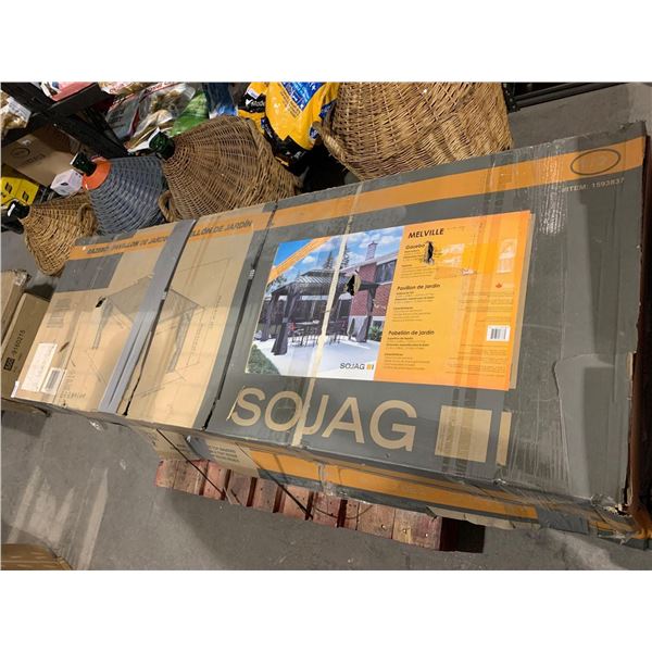 Sojag Melville 10 ft. x 14 ft Hard Top Gazebo Set - damaged boxes sold as is