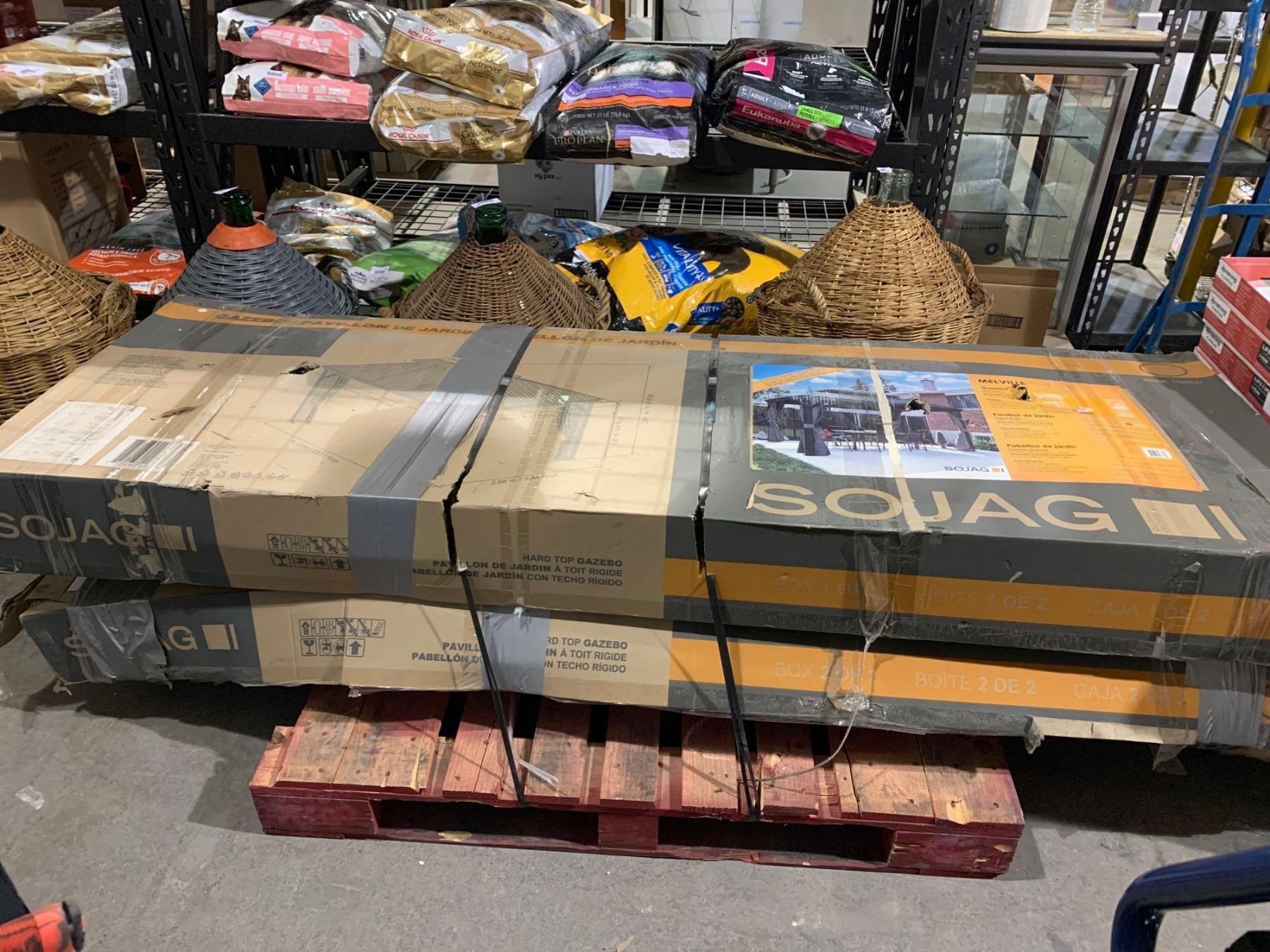 Sojag Melville 10 Ft X 14 Ft Hard Top Gazebo Set Damaged Boxes Sold Sojag melville 10 ft x 14 ft hard top gazebo set damaged boxes sold