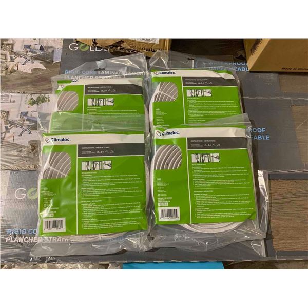 Lot of 4 Climaloc Foam Core Vinyl Gasket Door Draft Trim 4x16.4'
