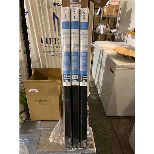 Lot of 3 Climaloc U Shaped Door Sweep Weather Strip - Brown